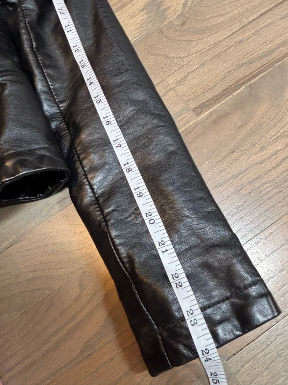 Free People Cleo Black Faux Leather Moto Jacket. Size 0. Missing hood. - Picture 9 of 10